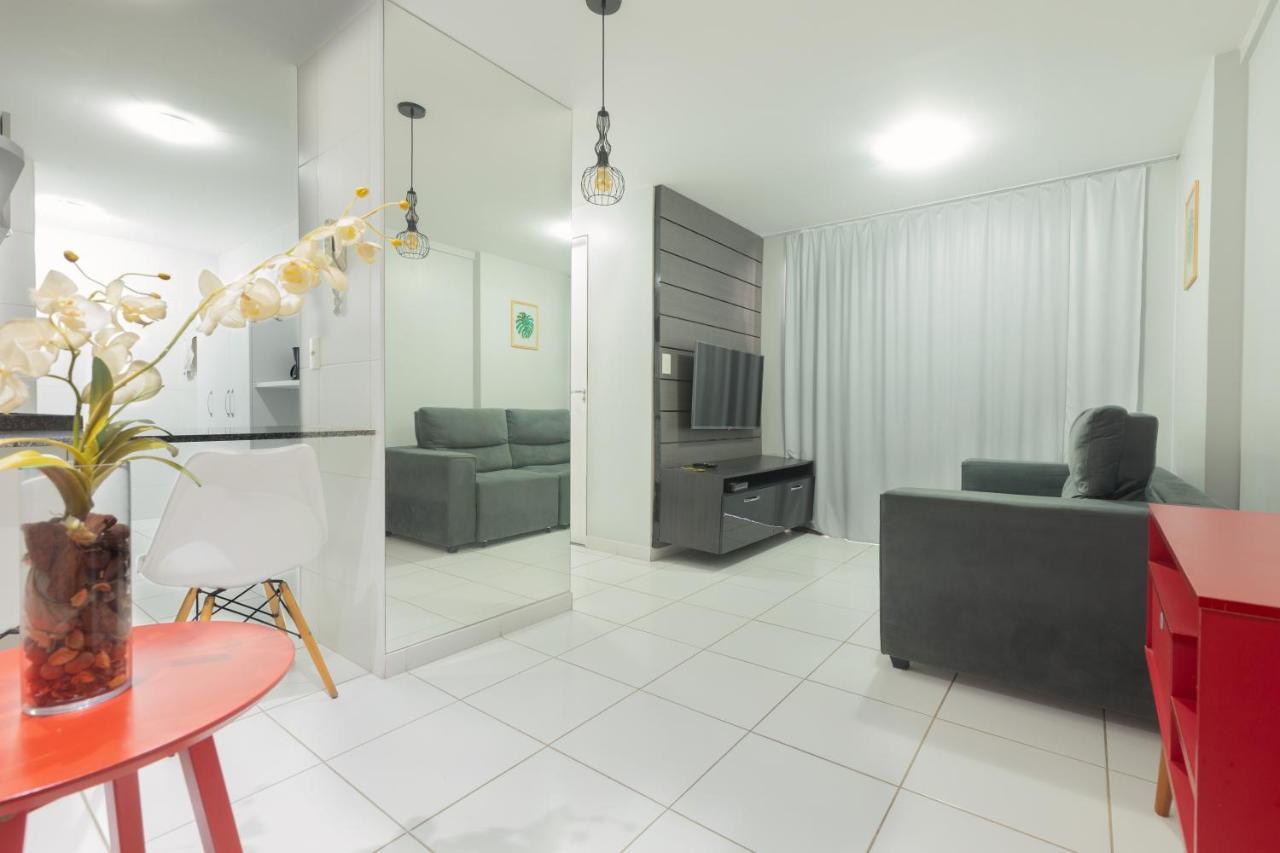Flat quarto e sala c/ vista mar espetacular Appartamento Maceió Esterno foto